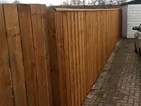 wooden closeboard fencing installation
